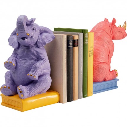 Bookend elephant and rhinoceros (2/Set) Kare Design