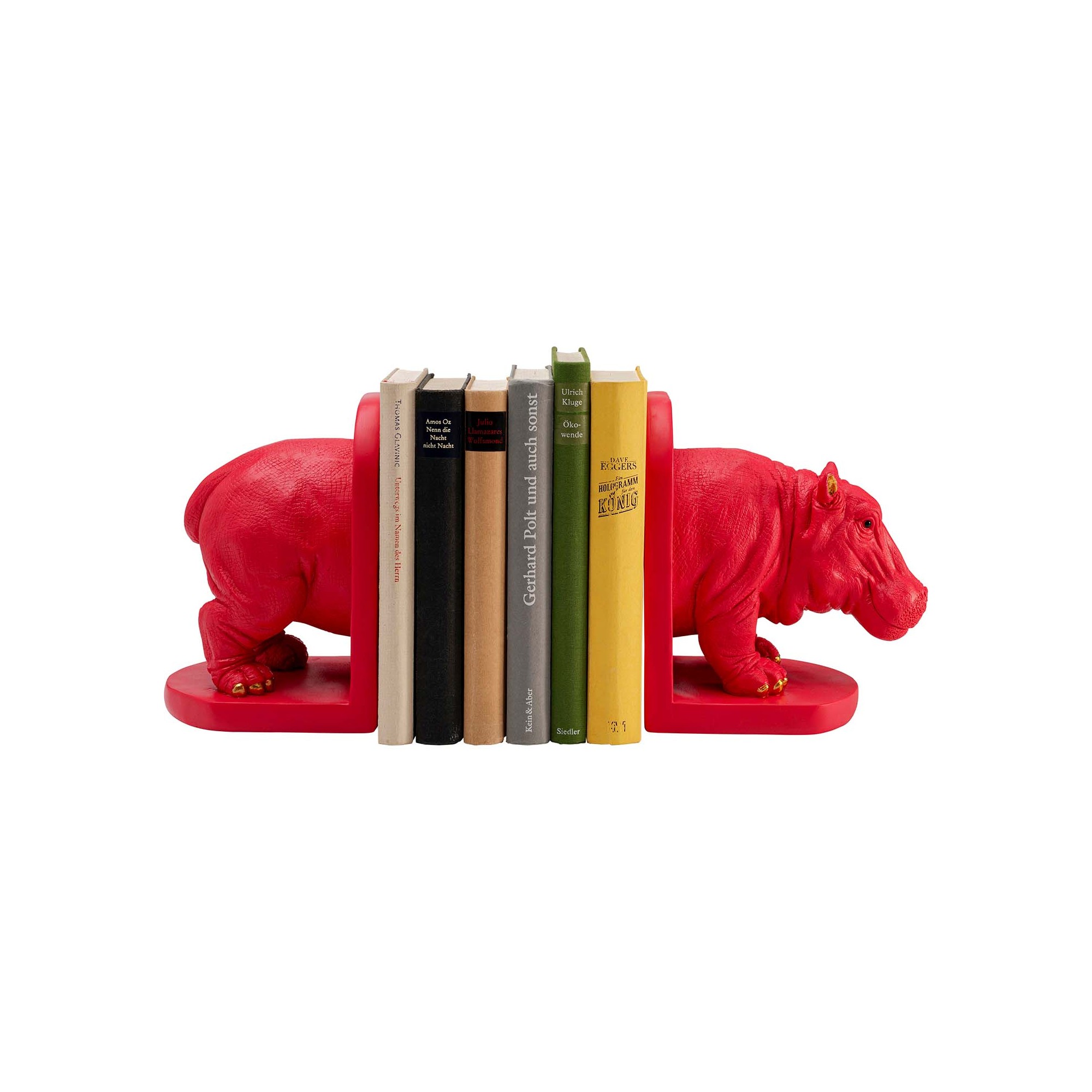 Boekensteun roze nijlpaard (2/Set) Kare Design