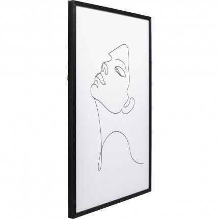 Framed Picture woman black and white 63x93cm Kare Design