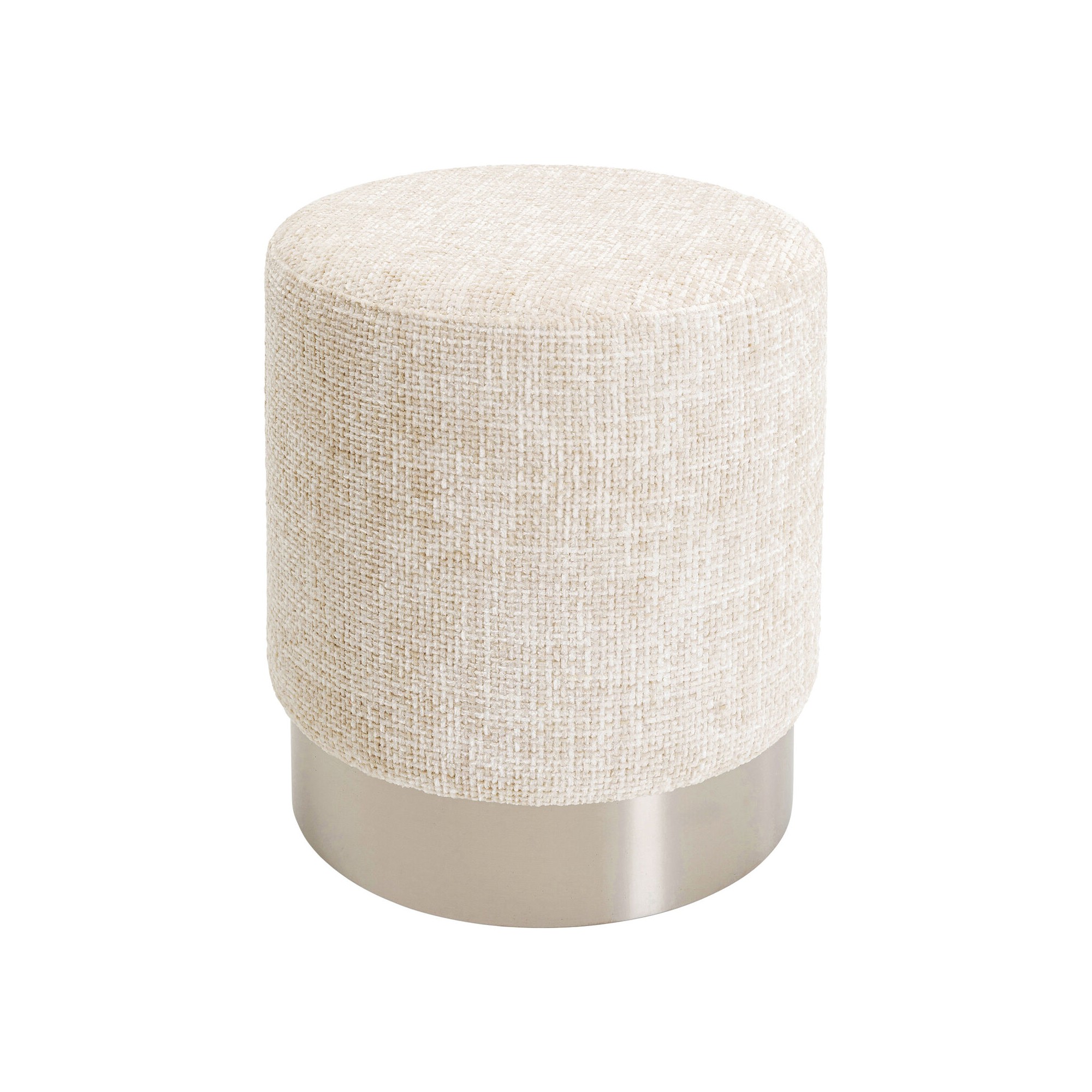 Tabouret Berry High silver beige Ø39cm