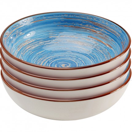 Bowl Swirl Ø18cm blue (4/set) Kare Design