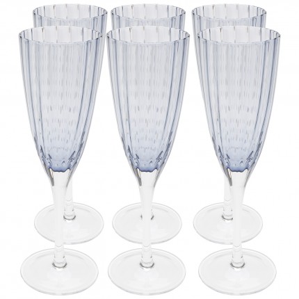 Champagne Glass Clue (6/set) Kare Design