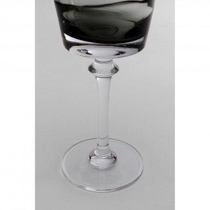 Wine Glass Mimi grey (6/set) Kare Design