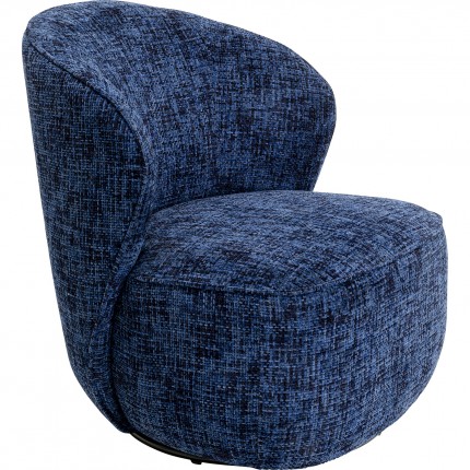 Draaifauteuil Ellie donkerblauw Kare Design