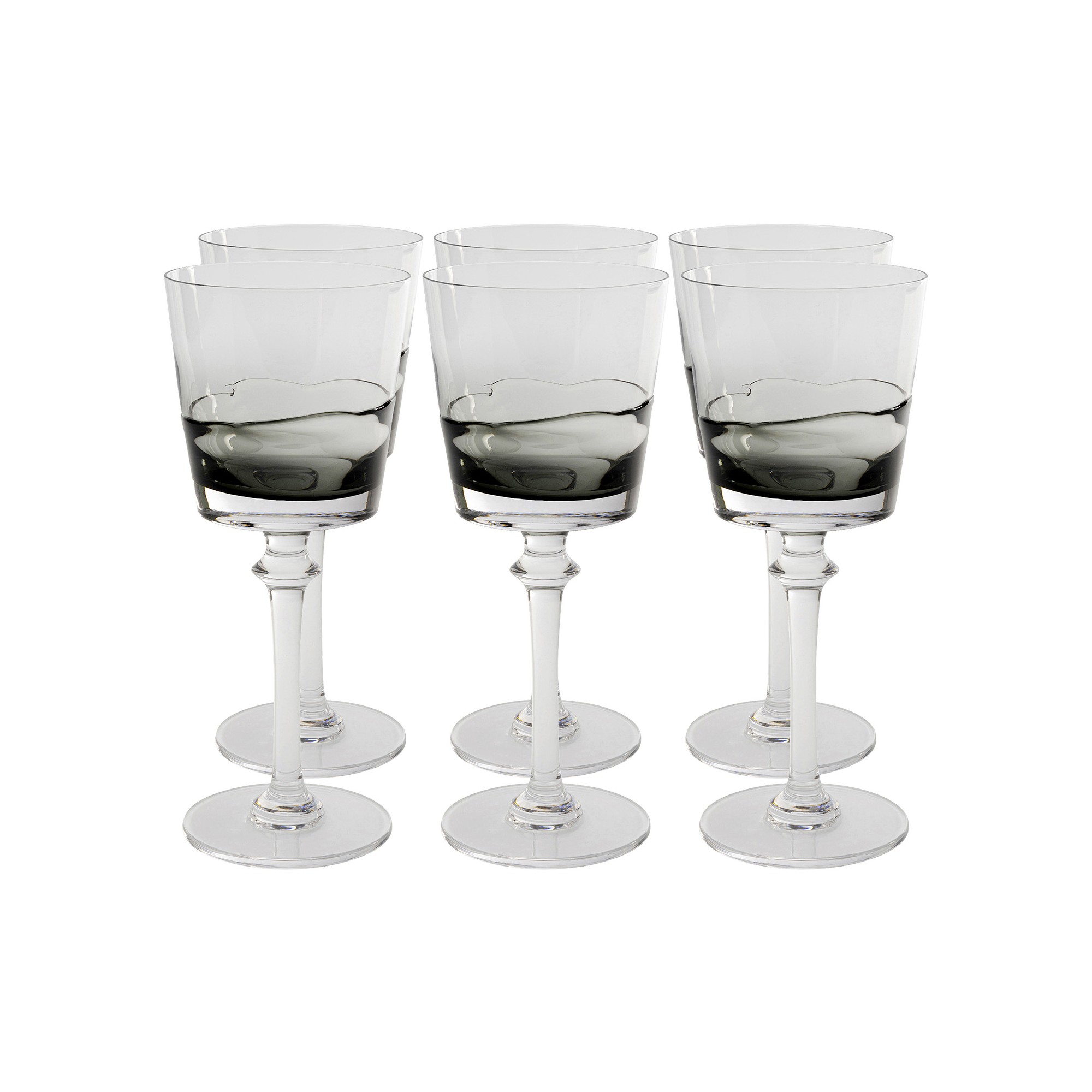 Wine Glass Mimi grey (6/set) Kare Design