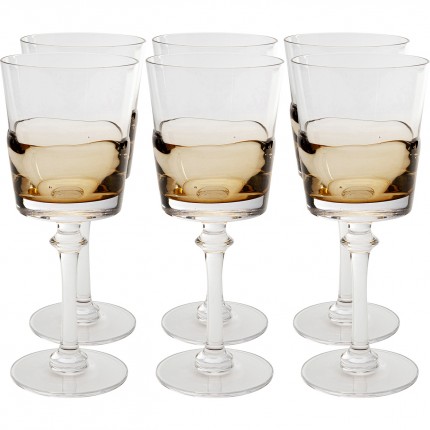 Wine Glass Mimi amber (6/set) Kare Design