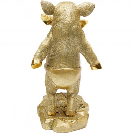 Deco curious pigs 20cm gold Kare Design