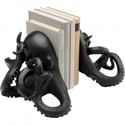 Boekensteun octopus zwart (2/Set) Kare Design