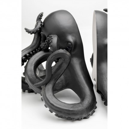 Boekensteun octopus zwart (2/Set) Kare Design