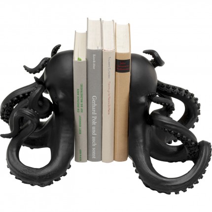 Boekensteun octopus zwart (2/Set) Kare Design