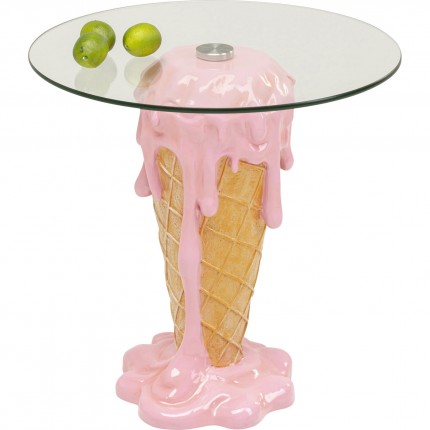 Side table ice cream Ø48cm pink Kare Design