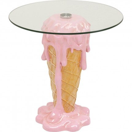 Side table ice cream Ø48cm pink Kare Design