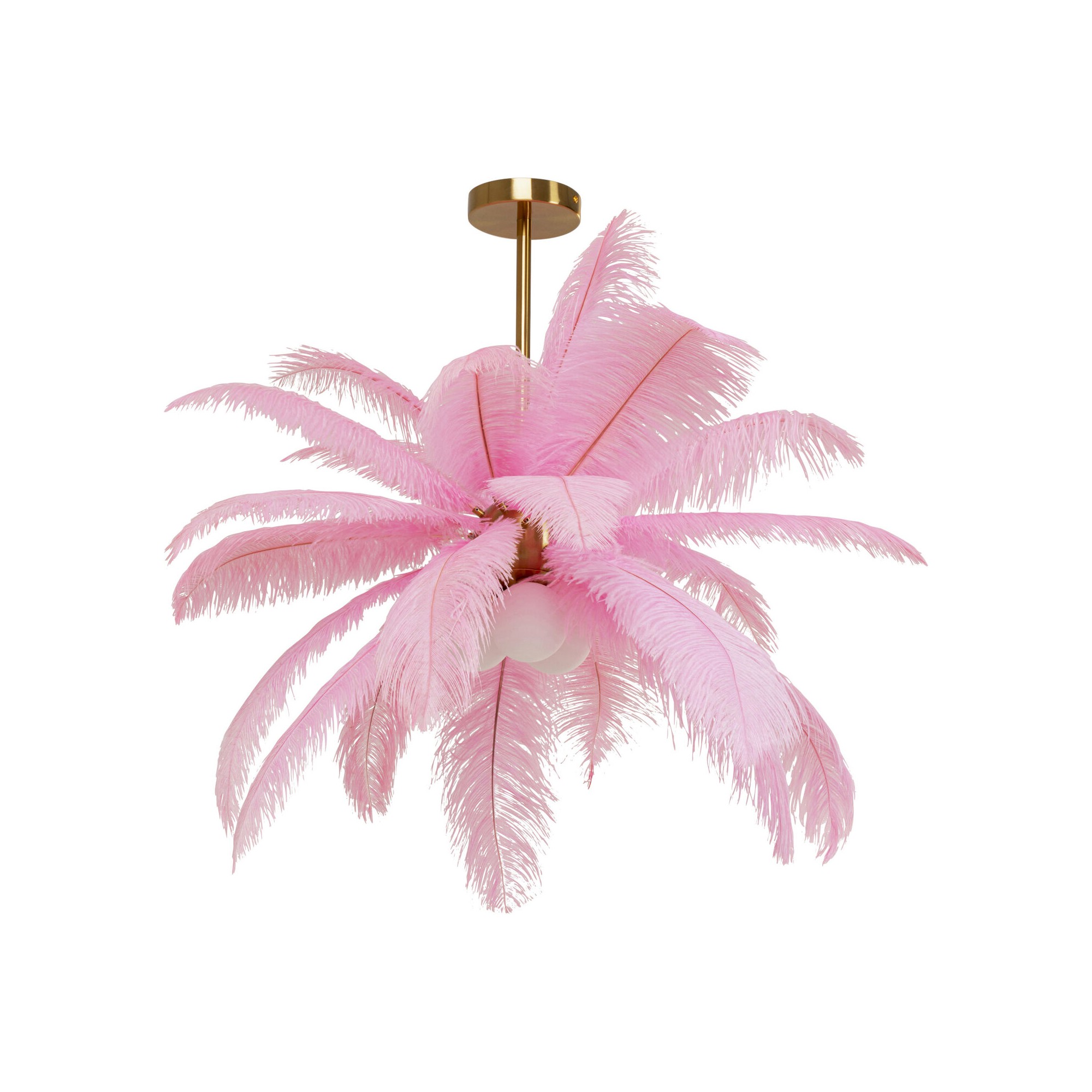 Suspension Feather Palm rosé Ø87cm