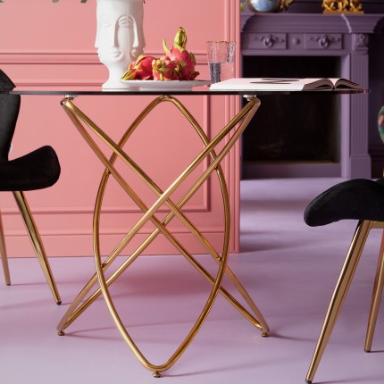 Eettafel Molekular Ø120cm goud Kare Design