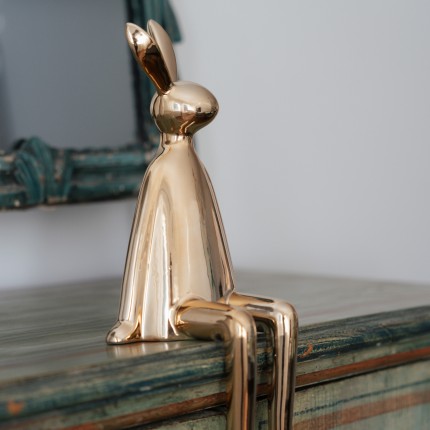 Deco rabbit gold sitting Kare Design