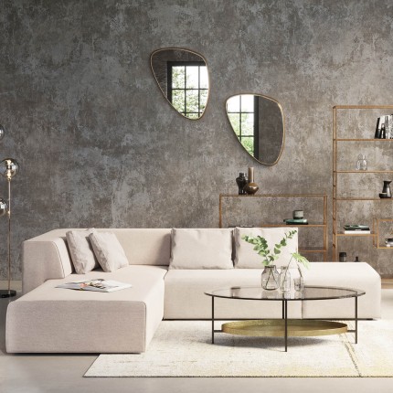 Hoek sofa Infinity links creme Kare Design