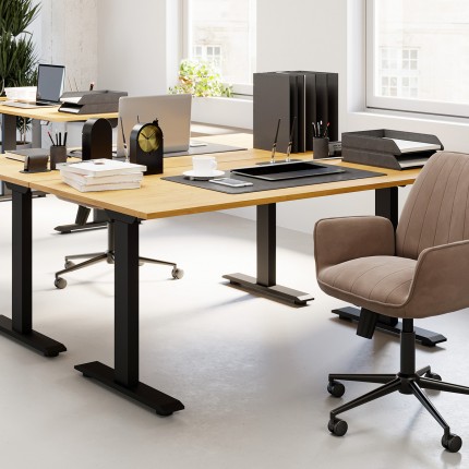 Desk Smart Symphony oak black 160x80cm Kare Design