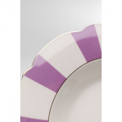 Plate Deep Harlequin Ø23cm purple (6/set) Kare Design