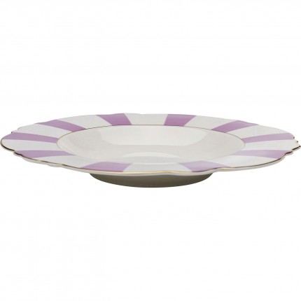 Plate Deep Harlequin Ø23cm purple (6/set) Kare Design