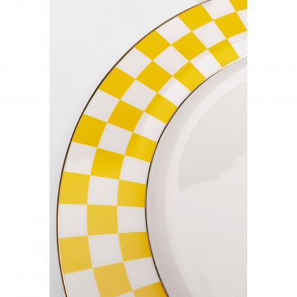 Plate Harlequin Ø27cm yellow (6/set) Kare Design