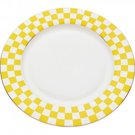 Plate Harlequin Ø27cm yellow (6/set) Kare Design