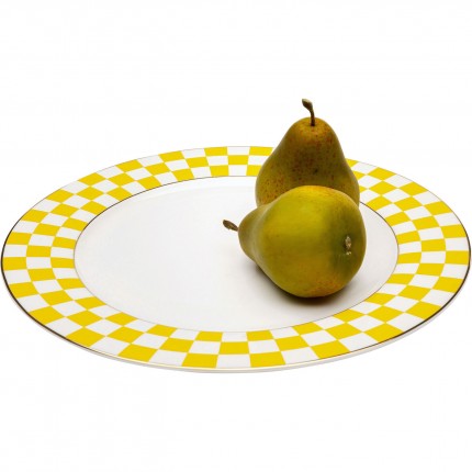 Plate Harlequin Ø27cm yellow (6/set) Kare Design