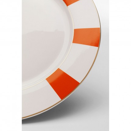 Plate Harlequin Ø27cm orange (6/set) Kare Design