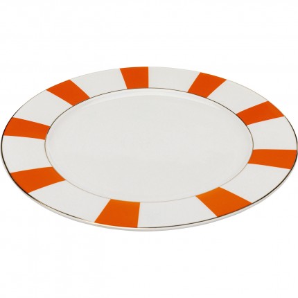 Plate Harlequin Ø27cm orange (6/set) Kare Design