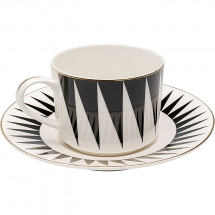 Koffiekoppen Harlequin zwart en wit (6/set) Kare Design