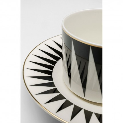 Koffiekoppen Harlequin zwart en wit (6/set) Kare Design