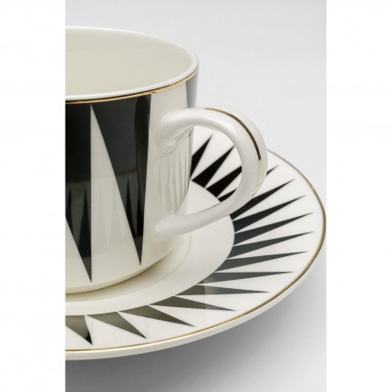 Koffiekoppen Harlequin zwart en wit (6/set) Kare Design