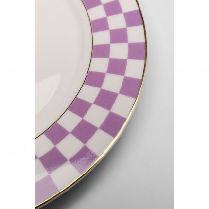 Plate Harlequin Ø21cm purple (6/set) Kare Design