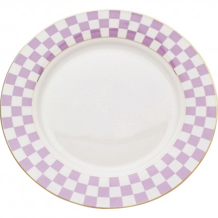 Plate Harlequin Ø21cm purple (6/set) Kare Design