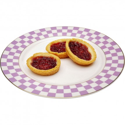 Plate Harlequin Ø21cm purple (6/set) Kare Design