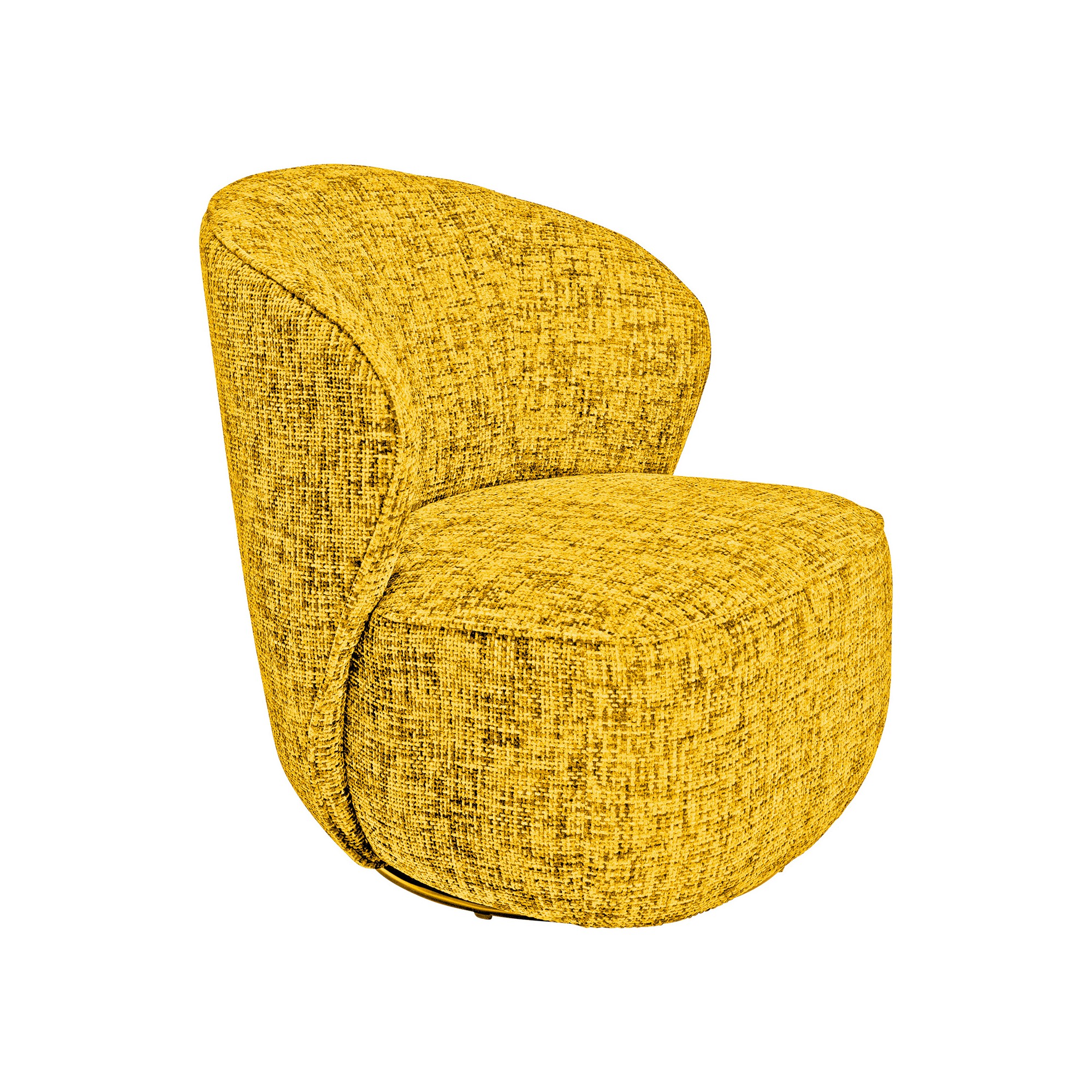 Swivel Armchair Ellie yellow Kare Design