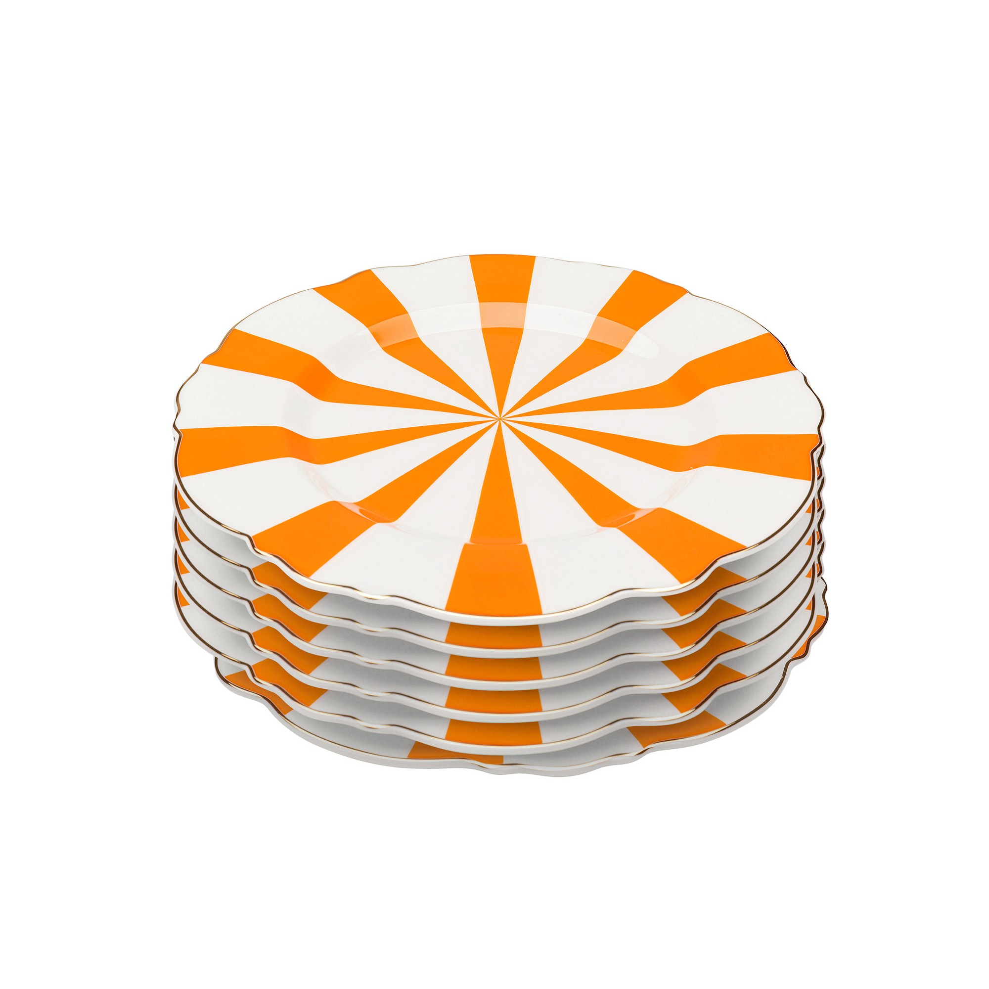 Plate Harlequin Ø22cm orange (6/set) Kare Design