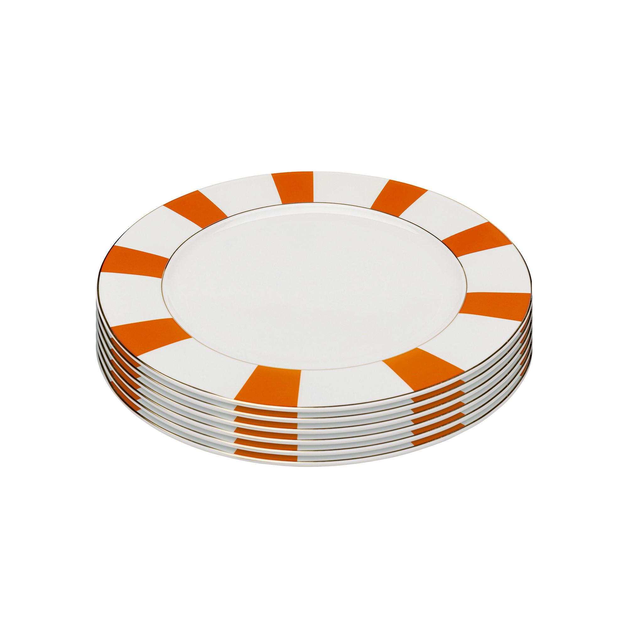 Plate Harlequin Ø27cm orange (6/set) Kare Design