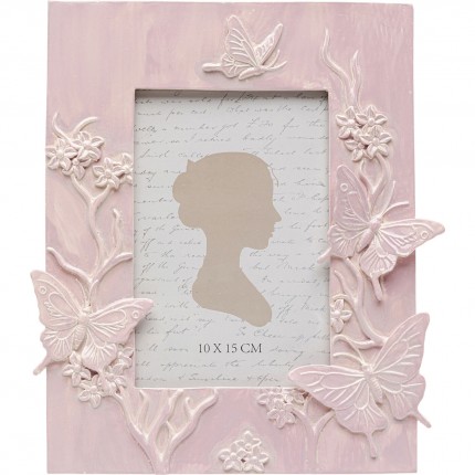 Picture Frame butterflies 19x22cm pink Kare Design