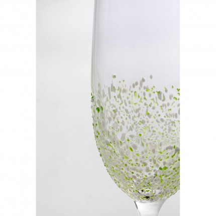 Champagne Glass Confetti green (6/set) Kare Design