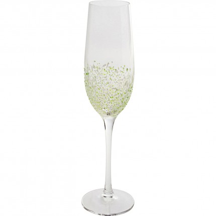 Champagne Glass Confetti green (6/set) Kare Design