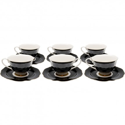 Koffiekoppen Harlequin zwart (6/set) Kare Design