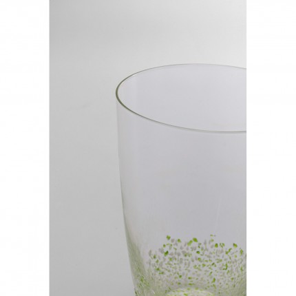 Water Glass Confetti green (6/set) Kare Design