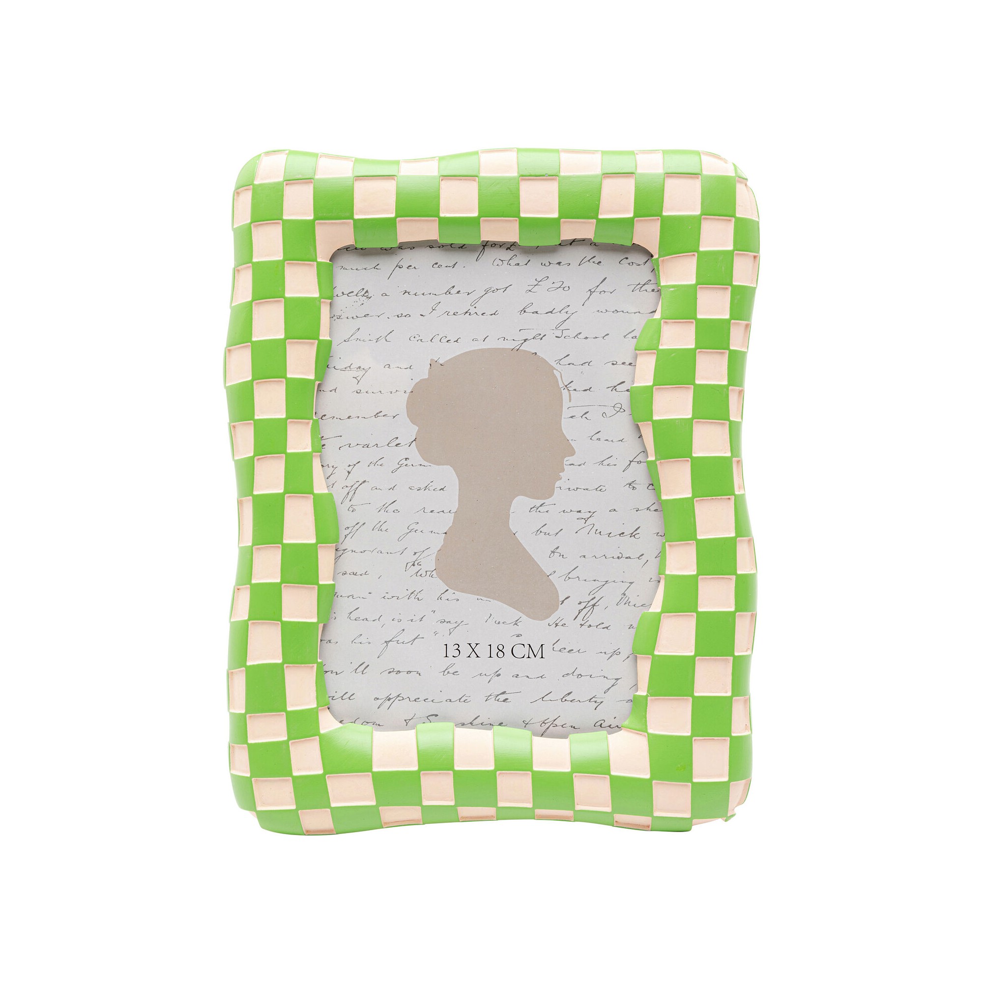 Cadre photo Checker vert 13x18cm