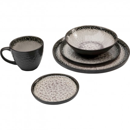 Plates Soho grey 27cm (4/set) Kare Design