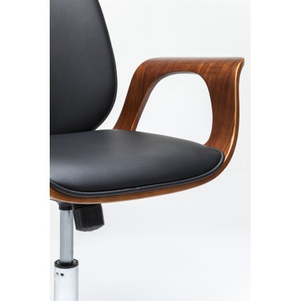 Swivel Office Chair Patron Walnut Kare Design