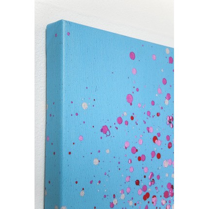 Schilderij Flower Boat 160x120cm blauw en roze Kare Design