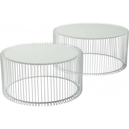 Salontafel Wire Wit (2/Set) Kare Design