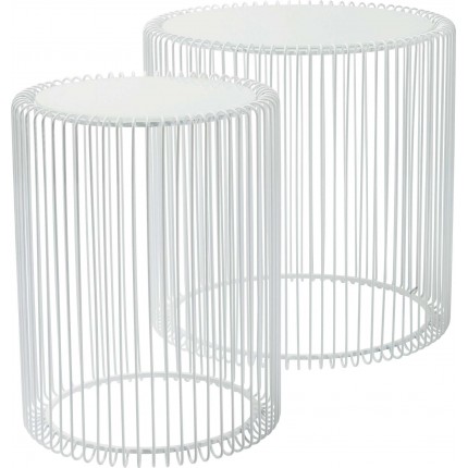 Side Table Wire White (2/Set) Kare Design