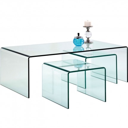 Salontafel Visible Clear (3/Set) Kare Design