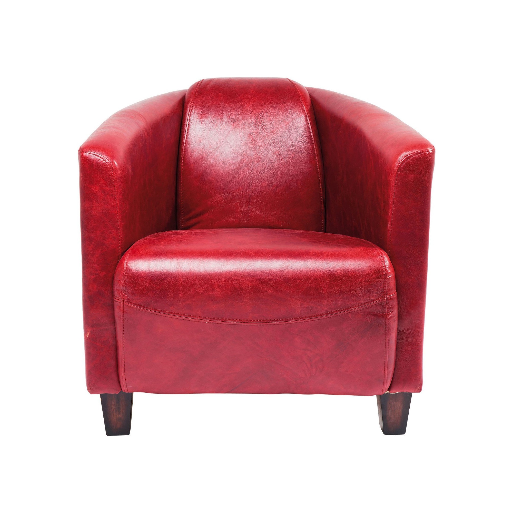 Fauteuil Cuir Cigar Lounge rouge Kare Design 